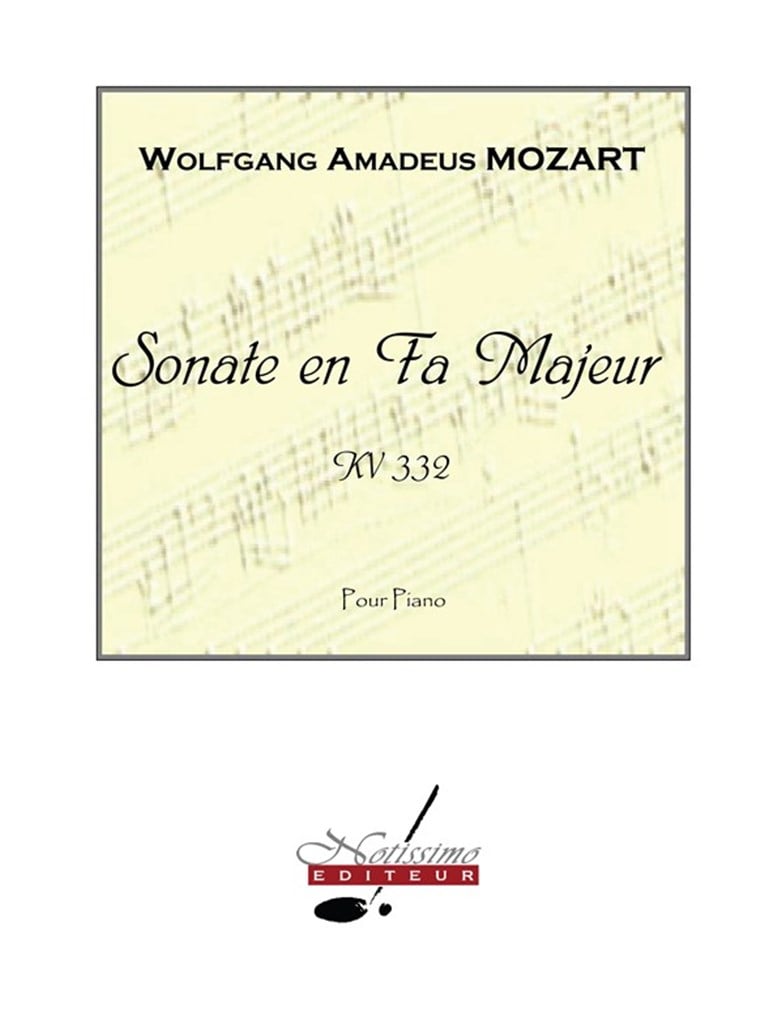 Sonate En Fa Majeur Kv332